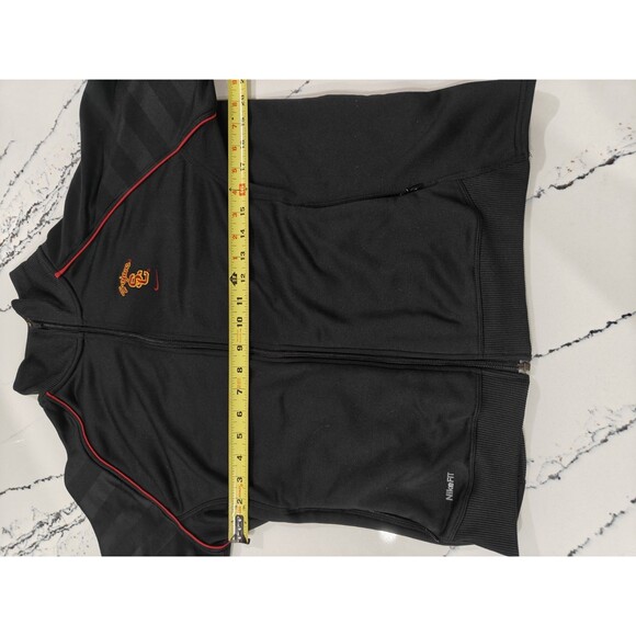 VTG 90s Y2K Nike USC Red Black Zip-up Sweater Women Sz Small Fit Rare! Youth XL - Picture 5 of 9